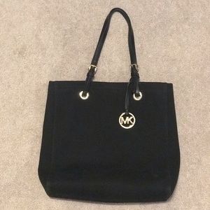 Michael Kors Canvas Tote Bag- Black